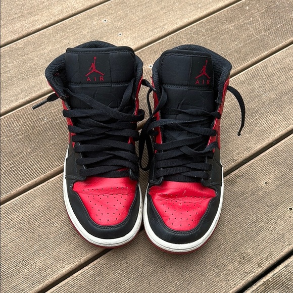 Jordan Other - Jordan Black and Red High-Top Sneakers